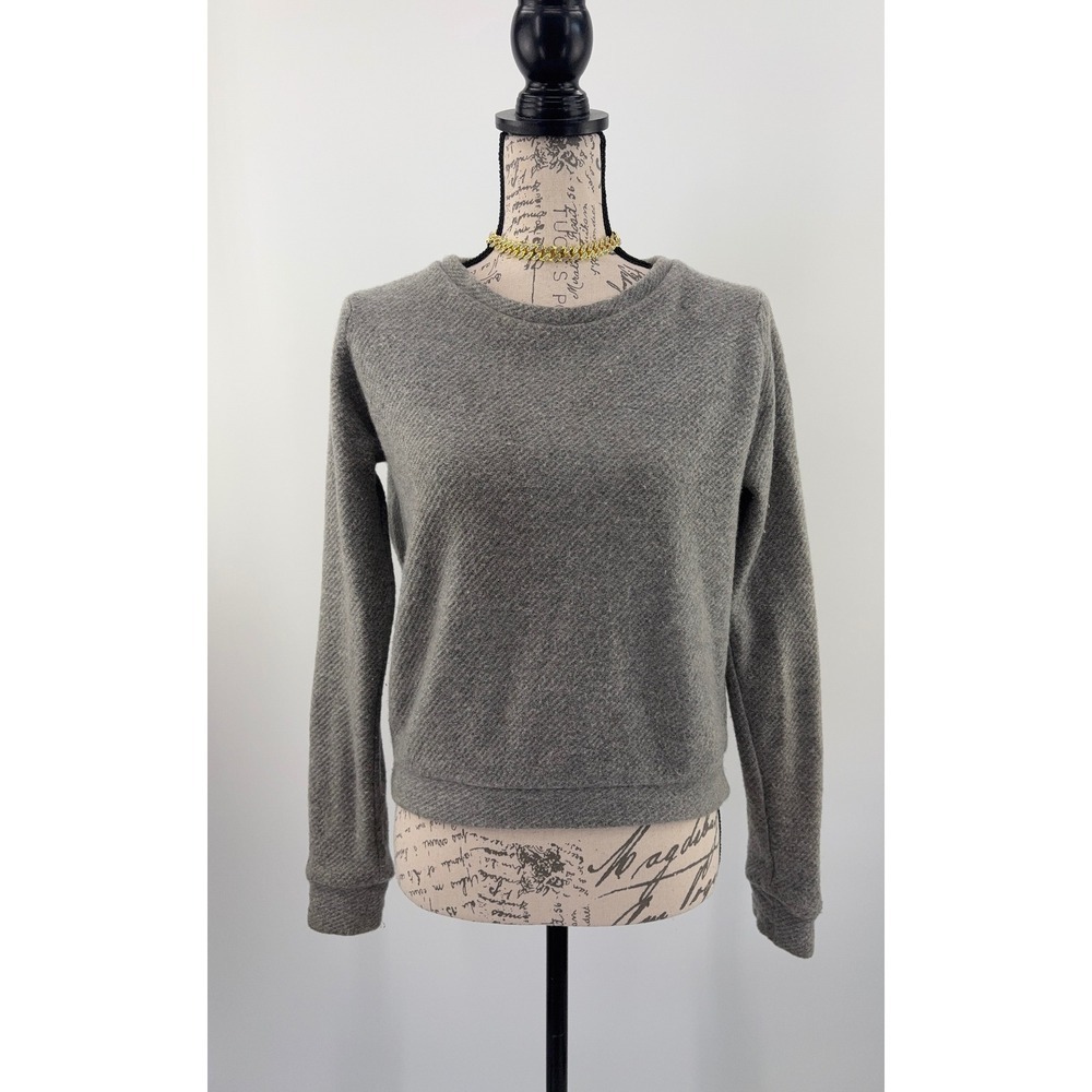 B41 The Elder Statesman Cashmere Sweatshirt XS Heather Gray Crew Neck Knit